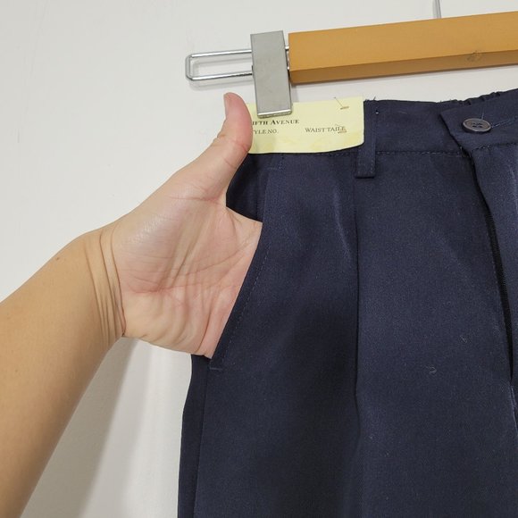 Fifth Avenue 🆕️ Kids Formal Blue Pleat Front Dress Pants Slacks Elastic Waist - Picture 10 of 14